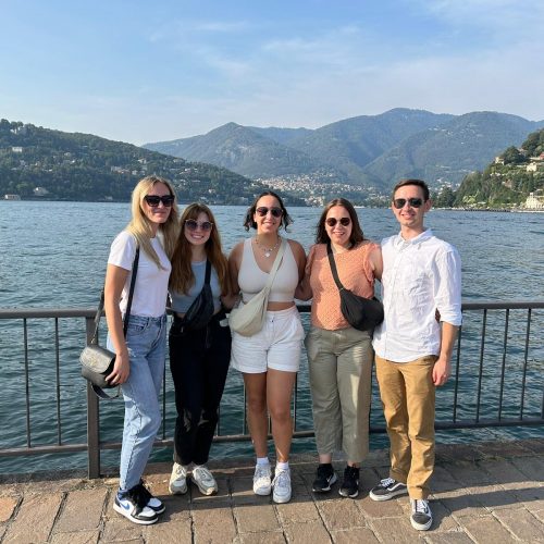 Students visiting Italy